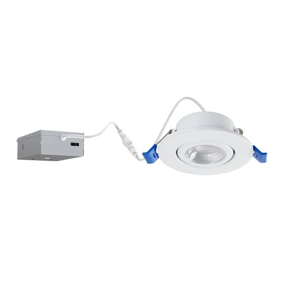 Lumière encastrée, DEL, directionnel, blanc, 5 CCT, 4", 4/pqt