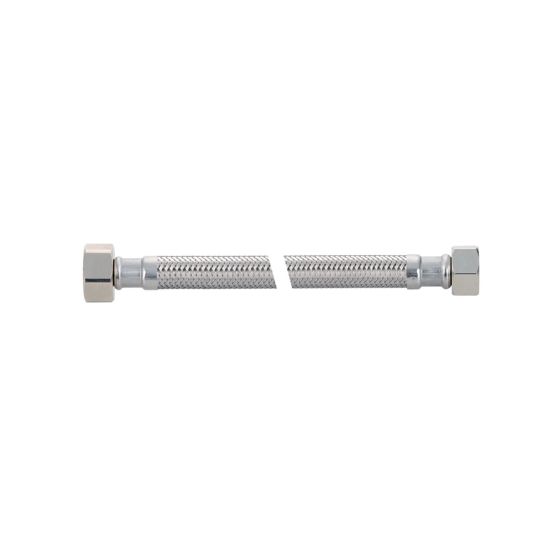 Connecteurs tressés pour robinet, acier inoxydable, 3/8 po x 1/2 po x 20 po, paq. de 6