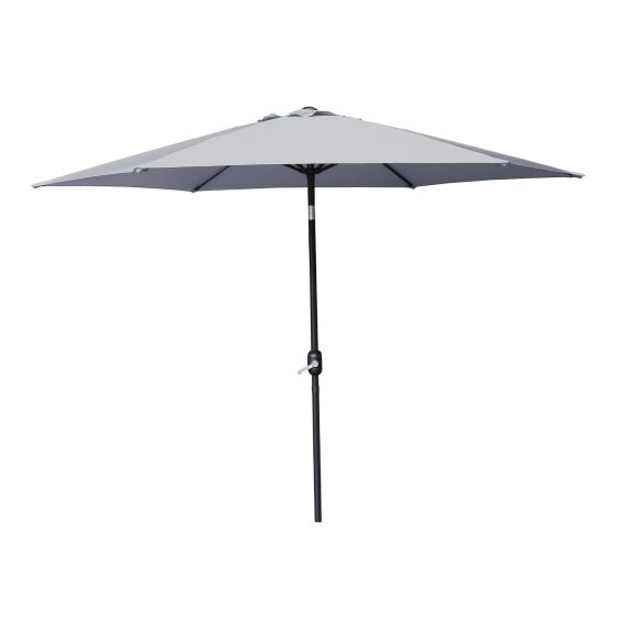 Parasol de marché, inclinable, gris, 8' 10"