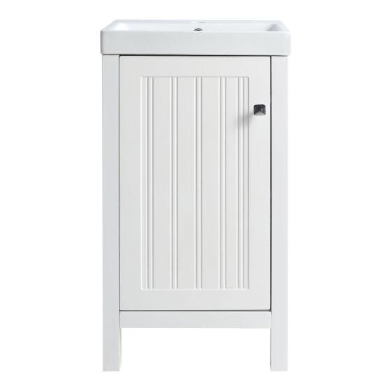 Meuble-lavabo Isadora, 18", fini blanc