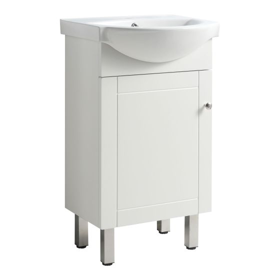Meuble-lavabo Braga, 19,3", fini blanc