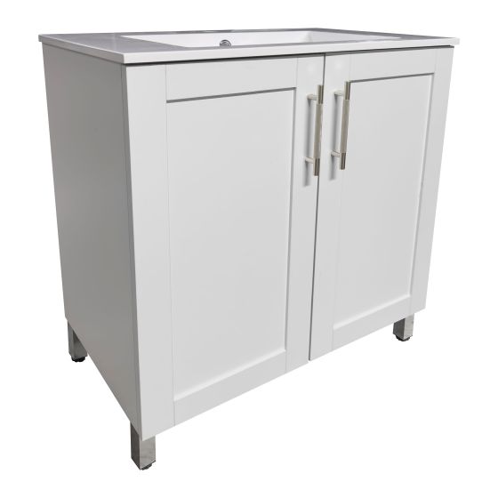 Meuble-lavabo Lagoa, 30", fini blanc