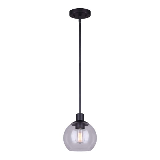 Luminaire suspendu Esffera, 7", noir