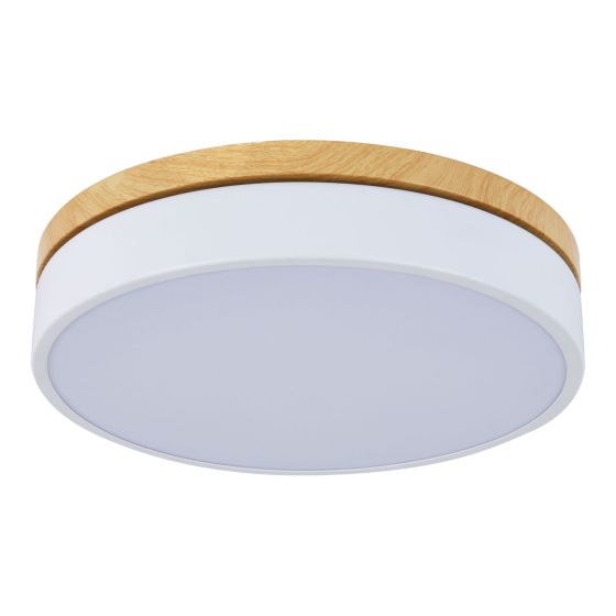 Flushmount – LED – Kalix – White-Wood - 11"