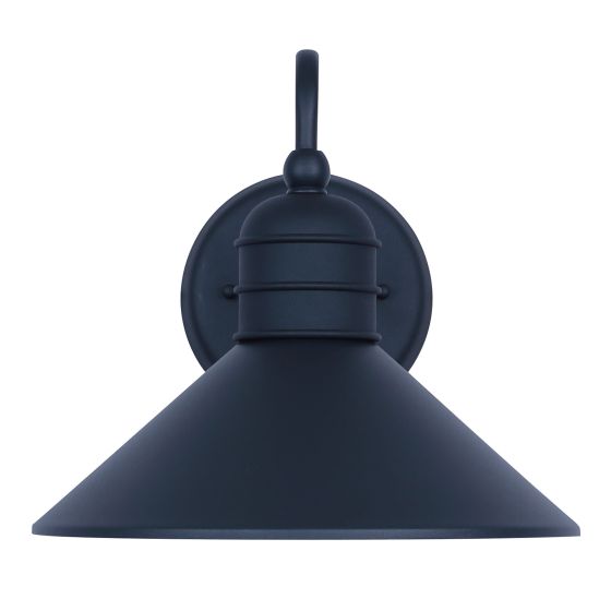 Outdoor wall light, black finish