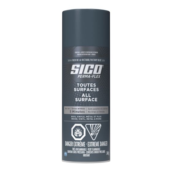 Peinture et apprêt d'extérieur, Permaflex, satiné, Bleu de la Victoire, 340 g