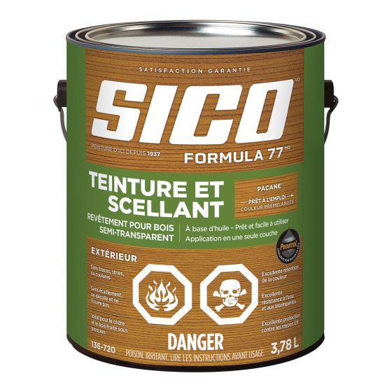 Stain and Sealer - Formula 77 - Pecan - 3.78 L