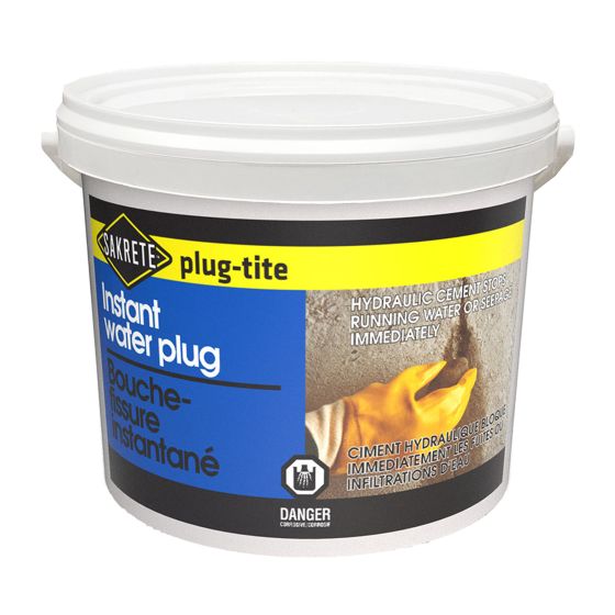 Plug-Tite Instant Water Plug, Hydraulic Cement, 15 kg