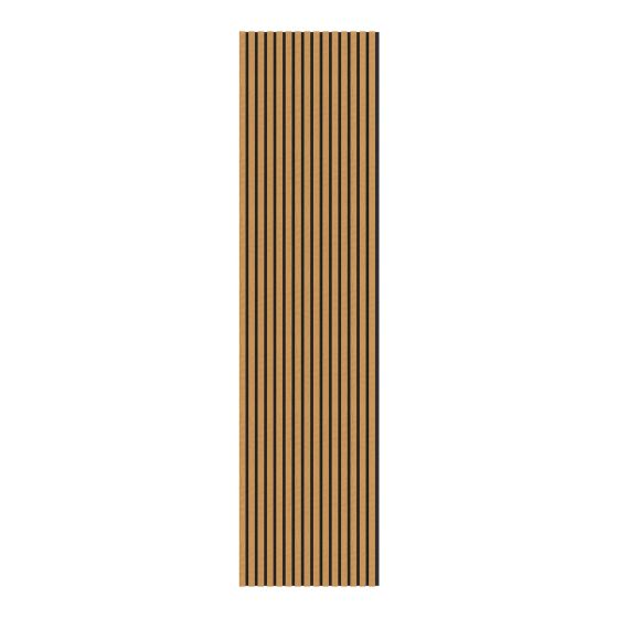 Panneau acoustique, 24" x 95", chêne, 2/pqt