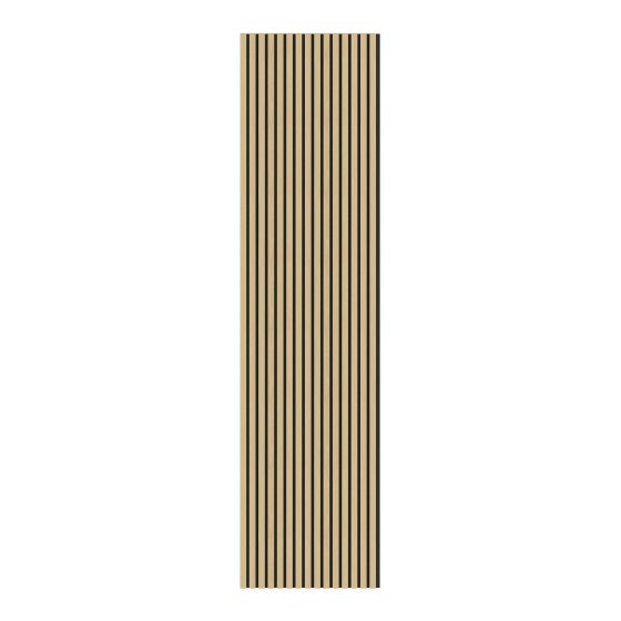 Panneau acoustique, 24" x 95", chêne blanc, 2/pqt