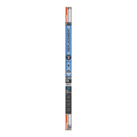 Tubes à DEL T8, 48 po, 15 W, 6 500 K, culot G13, 2/pqt