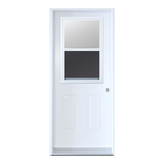 Porte extérieure B03, vitre guillotine 23" x 37", 34", gauche, blanc