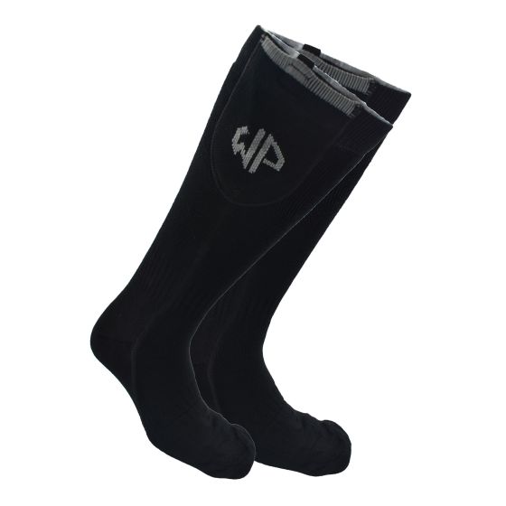 Bas chauffants, S/M, 3 niveaux, jusqu’à 9 h, noir/gris
