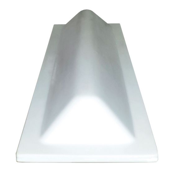 Pare-chocs de quai, plat, blanc, 18 po