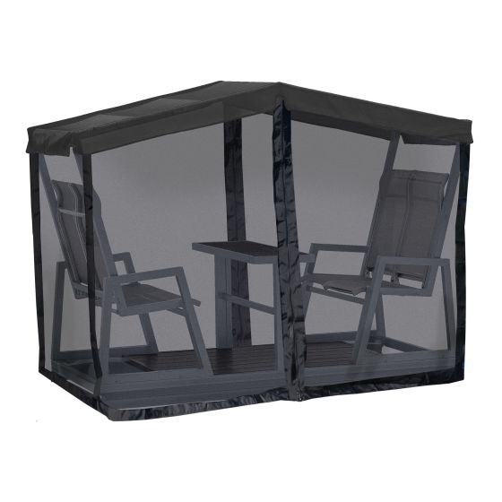 Moustiquaire pour balançoire 4 places, 75,7", noir