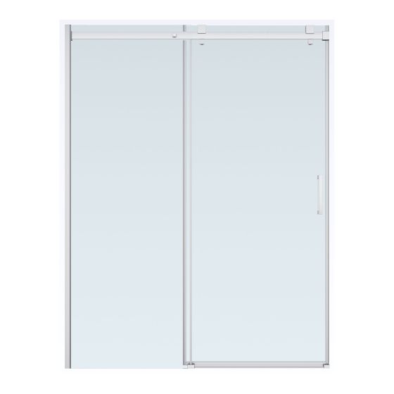 Porte de douche coulissante Sedna, sans cadre, 60" x 78", fini chrome