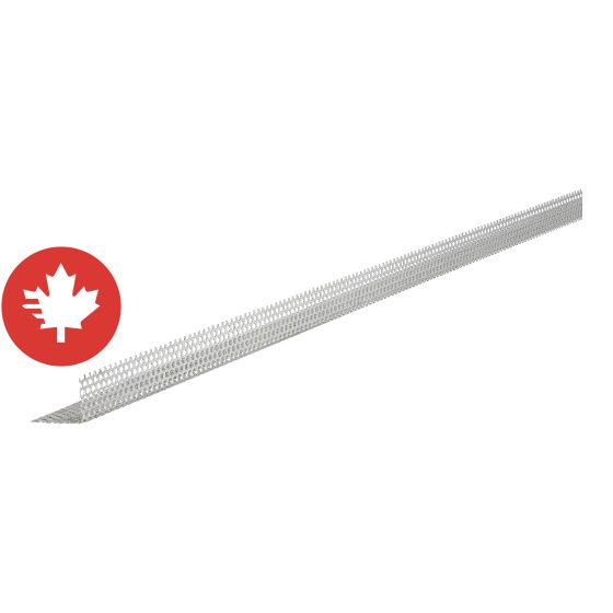 Galvanized steel ventilated rodent-proof L-molding, 3/4“ x 1 1/4” x 10'