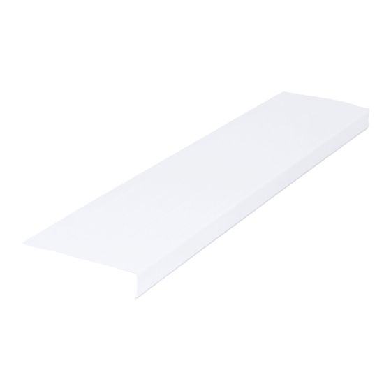 Fascia nervuré, aluminium, 8" x 9', blanc