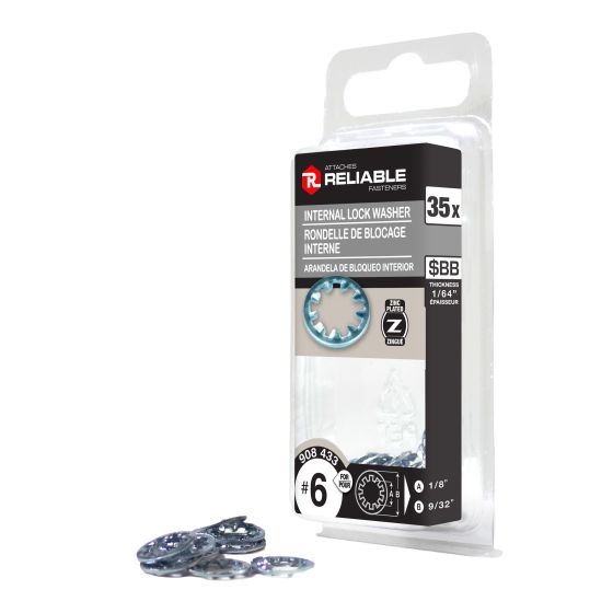 Internal Lock Washer - #6 - Zinc-Plated - 35/Pkg