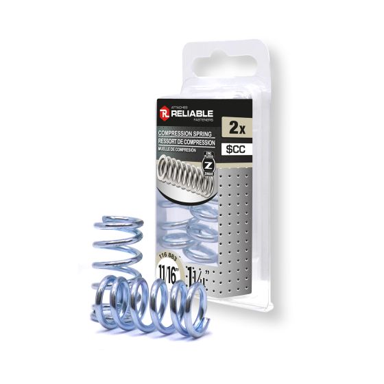 Compression Springs - 11/16" x 1 1/4" - 2/Pkg