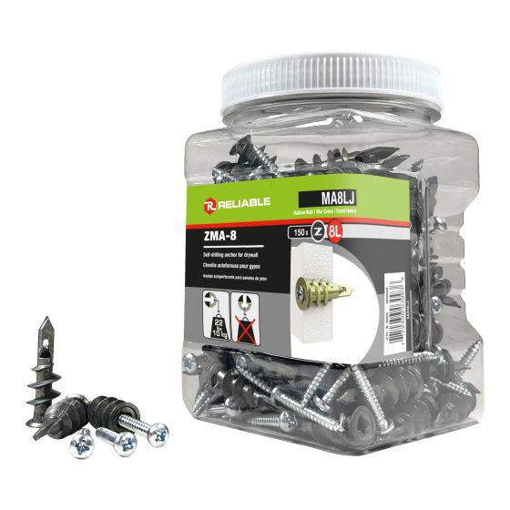 Ancrage autoforeur pour gypse, #8, 150/pqt