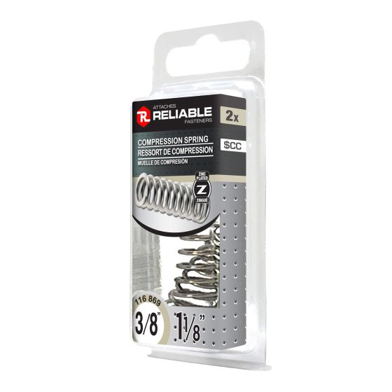 Ressorts compression, 3/8" x 1 1/8", 2/pqt
