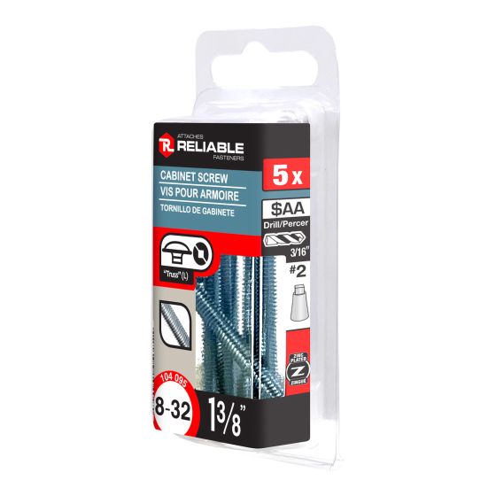 Machine Screw - 8-32 x 1 3/8" - Type B - 5/Pkg