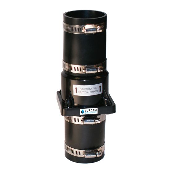 Clapet anti-retour, pompe d'égout, 2", passage intégral