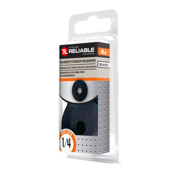 Rubber Fender Washers - 1/4" - 4/Pkg