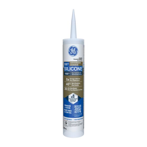 Scellant silicone, portes et fenêtres, 298 ml, clair