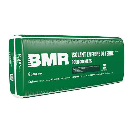 Fibreglass Attic Insulation – R-40 – 11" x 24" x 48" – 48 sq ft