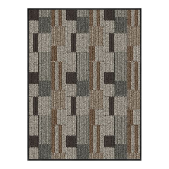 Bricks Pattern Area Rug - 36" x 48" - Grey Shell