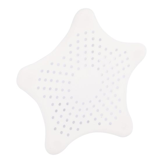 Star-Shaped Hair Catcher - TPR - 5.9" x 5.9" - White