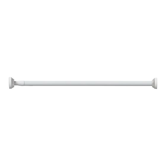 Shower Curtain Rod - Stainless Steel - 39" to 70" - White