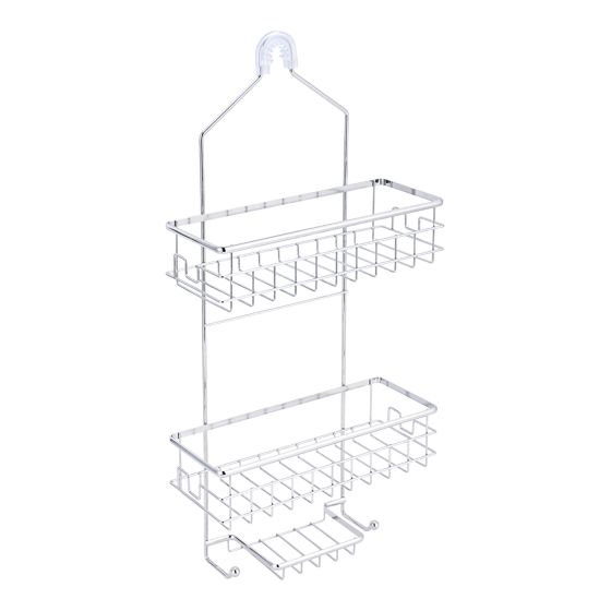 Shower Caddy - Stainless Steel - 10" x 4.6" x 21.65" - Chrome