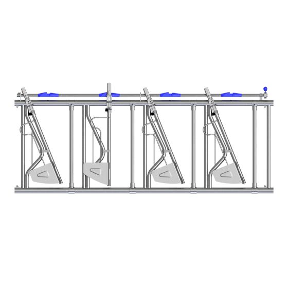 Self-Locking Dairy Cattle Headlock - 4-Place - 10'