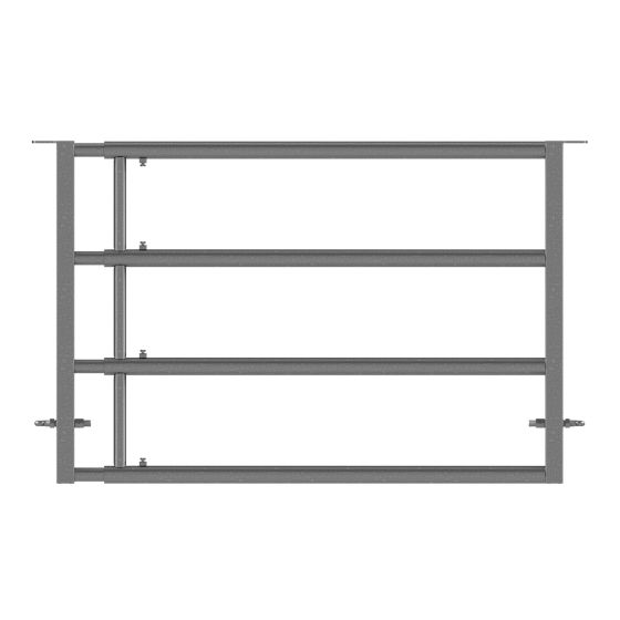 Galvanized LV4 Panel - Adjustable 2-3 m - 1 Spacer - 60 mm Tube