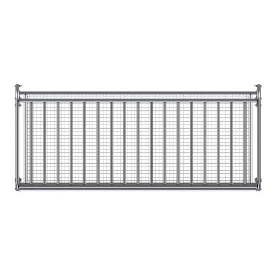 Square Post with Base Plate - Galvanized - 80 mm x 1.45 m