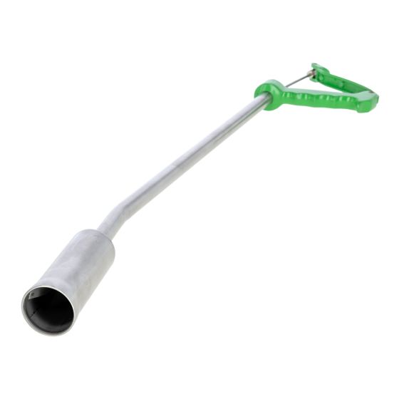 Guide poussoir de bolus avec aimant, acier inoxydable