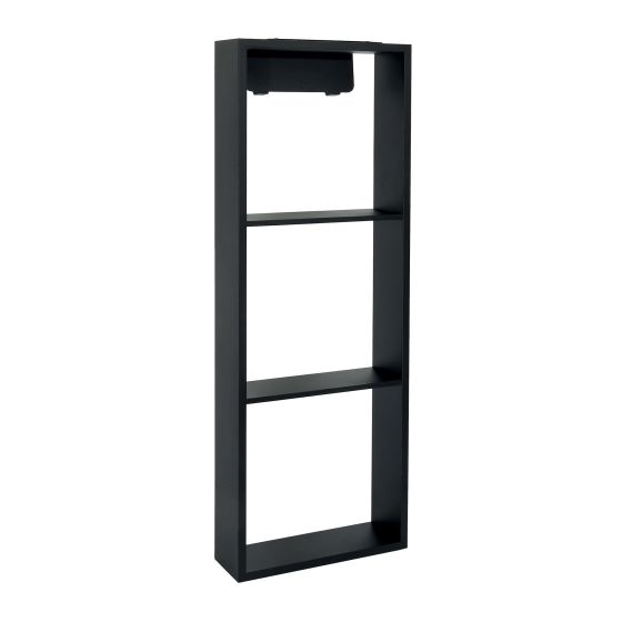 Niche de douche autoportante, 12" x 36", noir mat