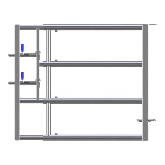 Barrière complète LV4 galvanisée, 1 entretoise, réglable 1–2 m