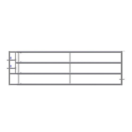 Barrière complète LV4 galvanisée, 1 entretoise, ajustable 4 à 5 m