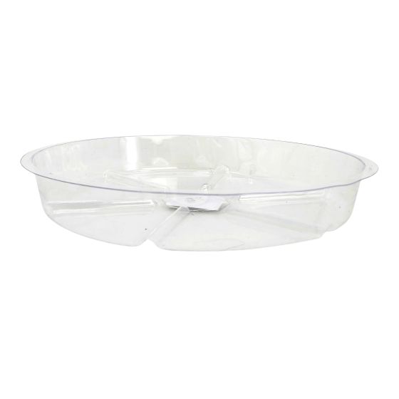 Soucoupe ronde transparent pour pots, 10"