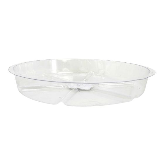 Soucoupe ronde transparent pour pots, 12"