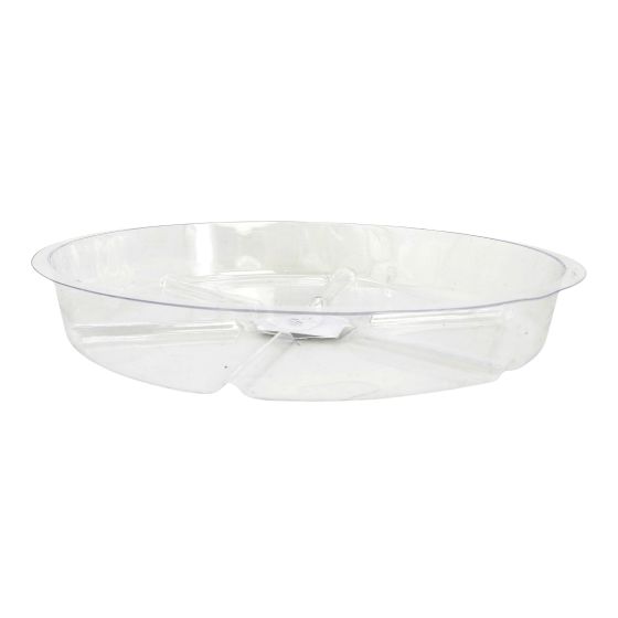 Soucoupe ronde transparent pour pots, 6"