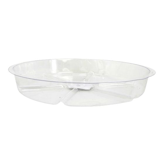 Soucoupe ronde transparent pour pots, 8"