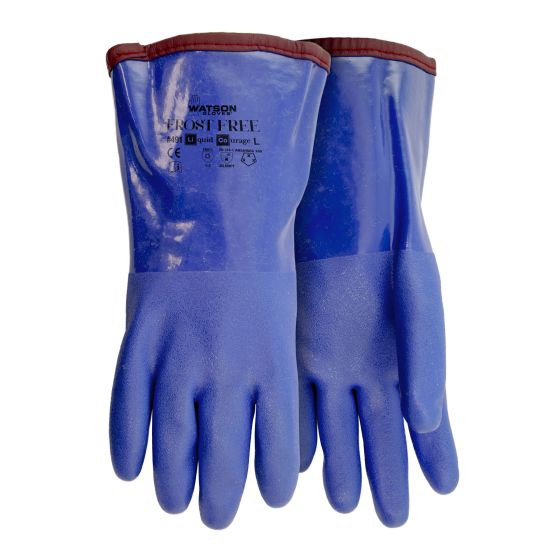 Gants en PVC anti-gel, doublure flanelle et acrylique, grand