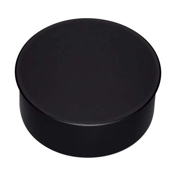 Bouchon rond, Grande extrémité non plissé, Noir mat, Cal. 24, 8"