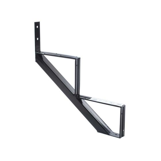 Limon de marche, 2 marches, 22 1/2", noir