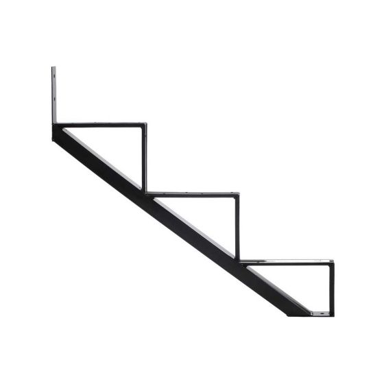 Limon de marche, 3 marches, 30", noir